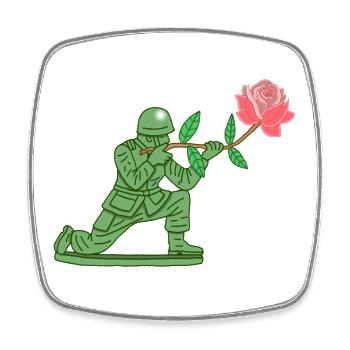 Peacekeeper - Square fridge magnet - white - Front