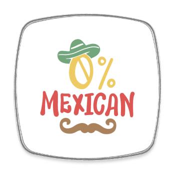 0 % Mexikaner Cinco de Mayo - Viereckiger Kühlschrankmagnet - Weiß - Vorne