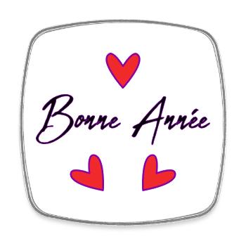 HAPPY NEW YEAR. NEW YEAR'S EVE. NEW YEAR - Square fridge magnet - white - Front