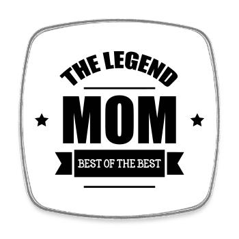 The Legend of Mom - Mother's Day - Square fridge magnet - white - Front