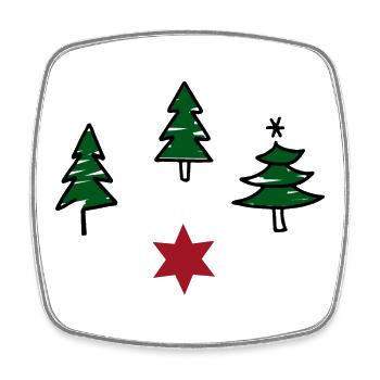 Design for Christmas - Square fridge magnet - white - Front