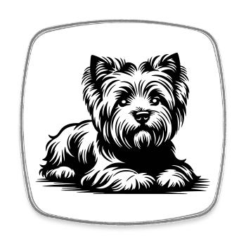 West Highland Terrier - Square fridge magnet - white - Front