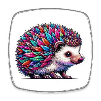 Hedgehog - Square fridge magnet - white - Front