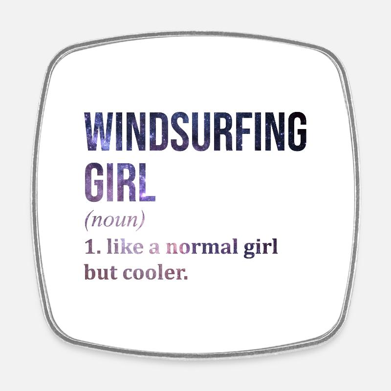 Windsurfen - Viereckiger Kühlschrankmagnet - Weiß