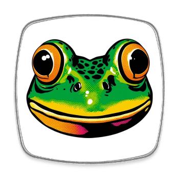 Grenouille - Magnet carré - blanc - Devant