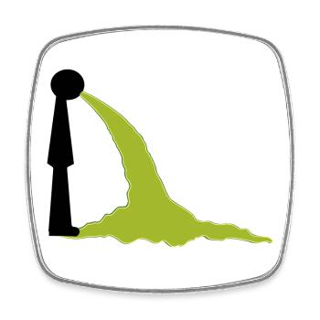 Drinking Motif - To Puke - Escalation and Crash - Square fridge magnet - white - Front
