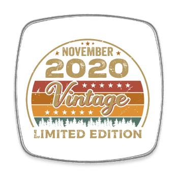 November 2020 - Birthday Gift November 2020 - Square fridge magnet - white - Front