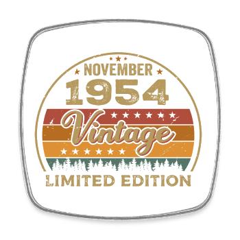 November 1954 - Birthday Gift November 1954 - Square fridge magnet - white - Front