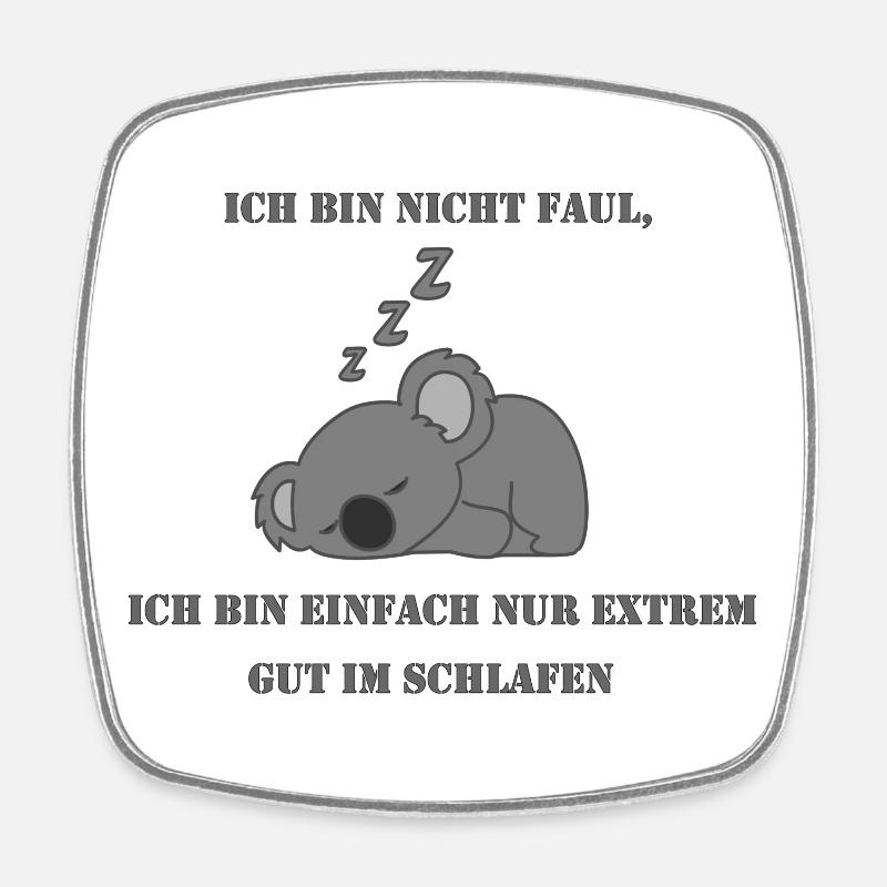 Koala Lazy - Square fridge magnet - white