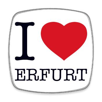 I LOVE ERFURT - Square fridge magnet - white - Front