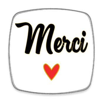 MERCI. ANNIVERSAIRE. NAISSANCE. - Magnet carré - blanc - Devant
