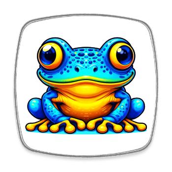 Frog - Square fridge magnet - white - Front