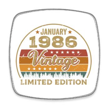 Les légendes sont nées en janvier 1986,Janvier 1986 - Magnet carré - blanc - Devant