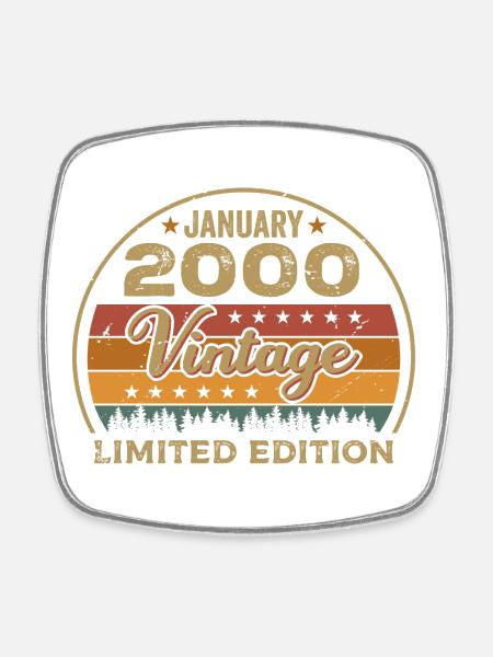 Les légendes sont nées en janvier 2000,janvier 2000 - Magnet carré - blanc