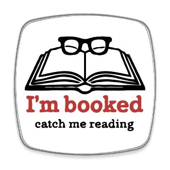 I’m Booked – Catch Me Reading - Viereckiger Kühlschrankmagnet - Weiß - Vorne