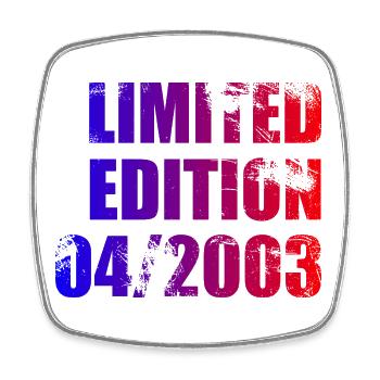 22. Geburtstag Limited Edition 04/2003 - Viereckiger Kühlschrankmagnet - Weiß - Vorne