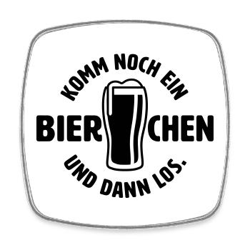 Noch ein Bierchen - Viereckiger Kühlschrankmagnet - Weiß - Vorne