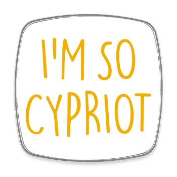 I'M SO CYPRIOT Zypern - Viereckiger Kühlschrankmagnet - Weiß - Vorne