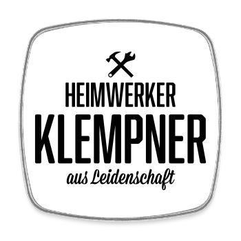 Heimwerker Klempner - Viereckiger Kühlschrankmagnet - Weiß - Vorne