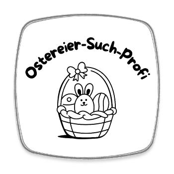 Ostereier-Such-Profi - Viereckiger Kühlschrankmagnet - Weiß - Vorne