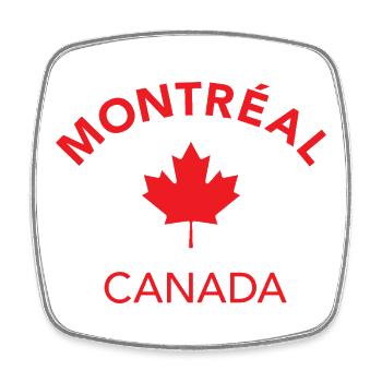 MONTRÉAL, CANADA - Magnet carré - blanc - Devant