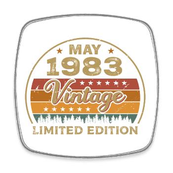 May Gift May 1983 Jubilee May 1983 May 1983 - Square fridge magnet - white - Front