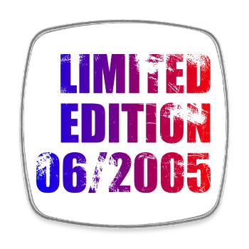 20th Anniversary Limited Edition 06/2005 - Square fridge magnet - white - Front
