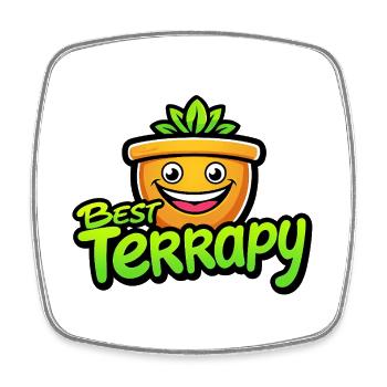 Best Terrapy - Viereckiger Kühlschrankmagnet - Weiß - Vorne