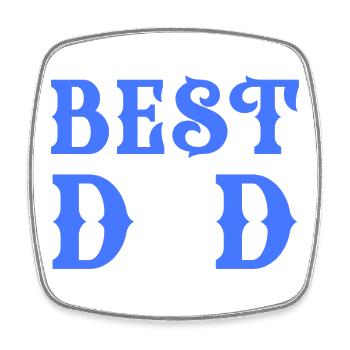 Best Dad Father's Day Father Birthday Boy Girl - Square fridge magnet - white - Front