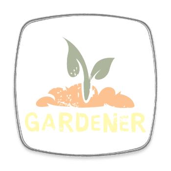 Jardiniers passionnés - plantes et fleurs - Magnet carré - blanc - Devant