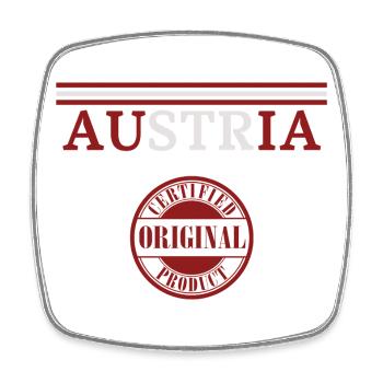Flag of Austria, Austrian pride - Square fridge magnet - white - Front