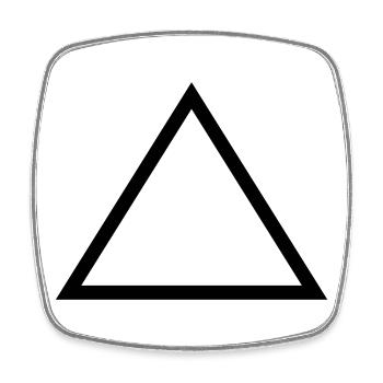 Triangle - Square fridge magnet - white - Front