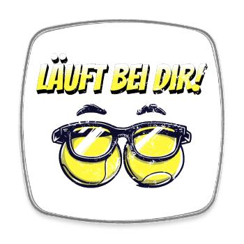 Tennis Shirt läuft bei dir - Viereckiger Kühlschrankmagnet - Weiß - Vorne