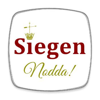 Krönchen Stadt Siegen / Nodda - Viereckiger Kühlschrankmagnet - Weiß - Vorne