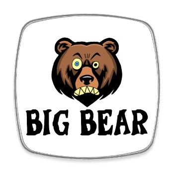 Big Bear - Square fridge magnet - white - Front