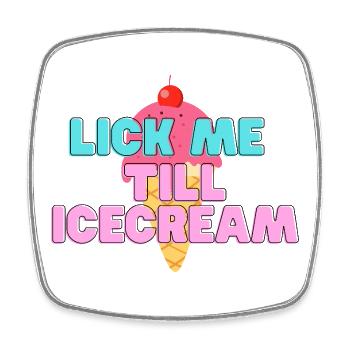 Glace sucrée lèche-moi - Magnet carré - blanc - Devant
