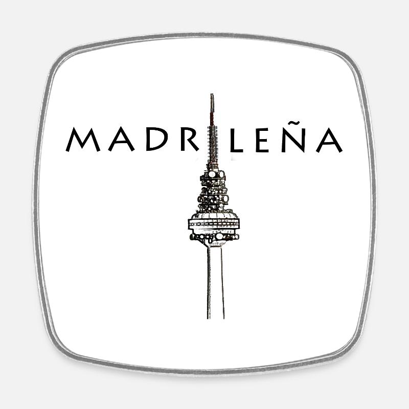 MADRILENIAN - Square fridge magnet - white