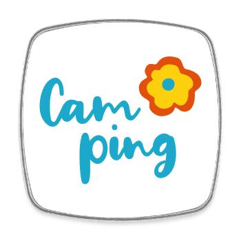Camping Blume Camper Fan Urlaub Van Life Sommer - Viereckiger Kühlschrankmagnet - Weiß - Vorne