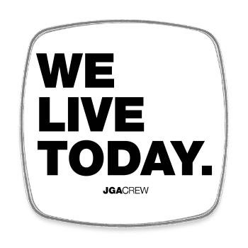 we live today (Bachelor Party) - Square fridge magnet - white - Front