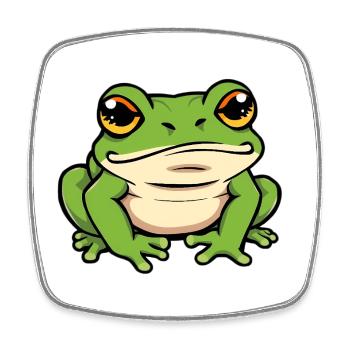 Grenouille - Magnet carré - blanc - Devant