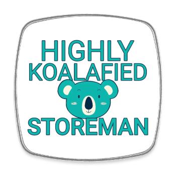 Storeman Koalafied - Square fridge magnet - white - Front