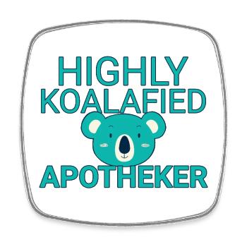 Apotheker Koalafied - Viereckiger Kühlschrankmagnet - Weiß - Vorne