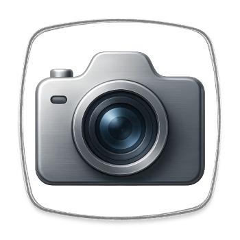 Foto Kamera 3D Icon - Viereckiger Kühlschrankmagnet - Weiß - Vorne