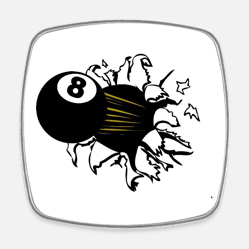 8-Ball Goldtail - Square fridge magnet - white