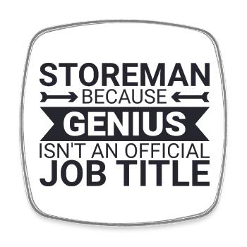 Storeman Genius - Square fridge magnet - white - Front