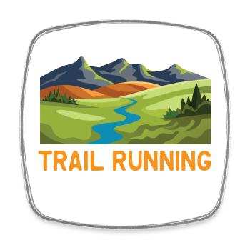 Trail Running - Escape the Ordinary - Square fridge magnet - white - Front