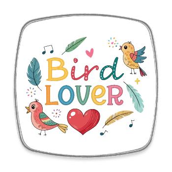 Colorful Passion Bird Design - Square fridge magnet - white - Front