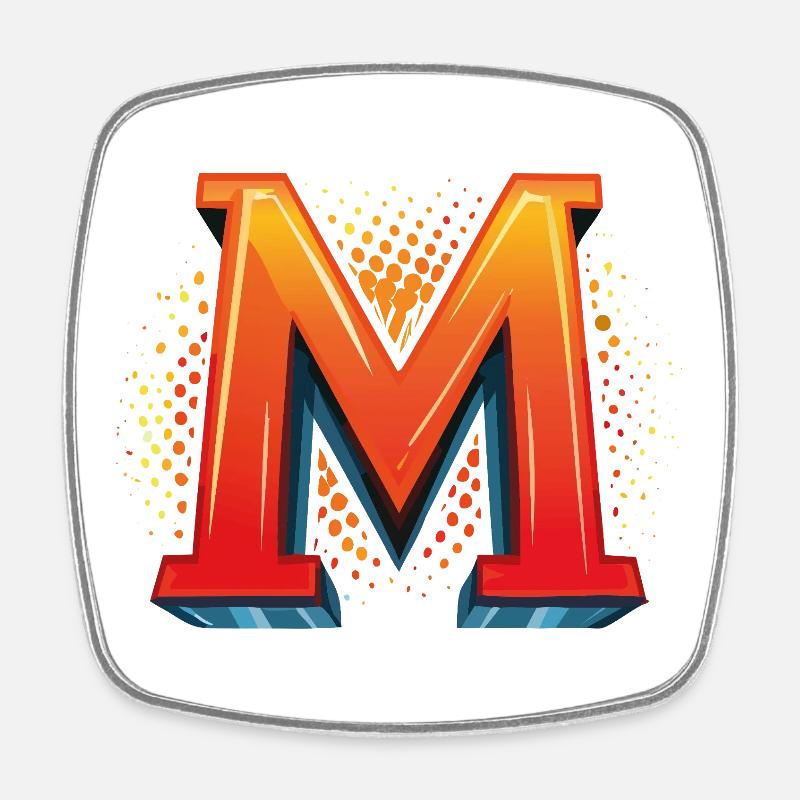M1 - Square fridge magnet - white