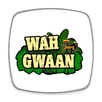 Reggae Jungle Wah Gwaan - Magnet carré - blanc - Devant