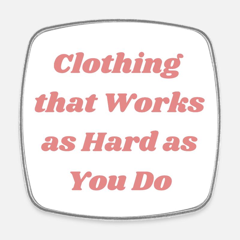 Bold Motivational Quote T-Shirt Design - Square fridge magnet - white